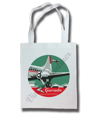 Garuda Indonesia Airlines 1950's Vintage Bag Tote Bag