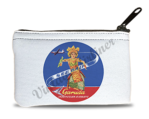 Garuda Indonesian Airlines Bali Vintage Bag Sticker Rectangular Coin Purse