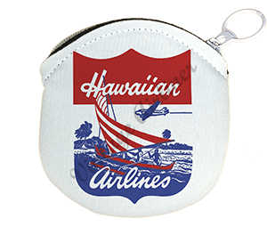 Hawaiian Airlines 1940's Logo Round Coin Purse