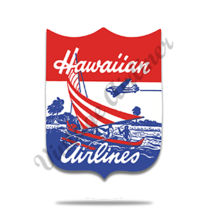 Hawaiian Airlines 1940's Logo Round Coaster