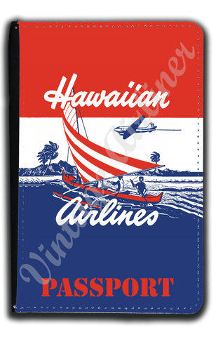 Hawaiian Airlines 1940's Bag Sticker Passport Case