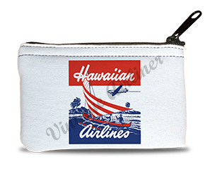 Hawaiian Airlines 1940's Logo Bag Sticker Rectangular Coin Purse