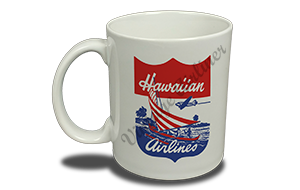 Hawaiian Airlines 1940's Bag Sticker  Coffee Mug