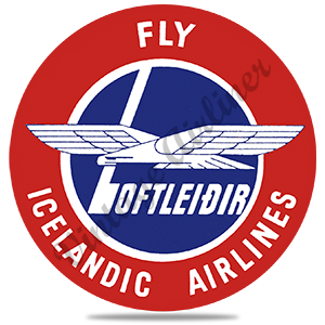 Icelandic Airlines Logo Round Coaster