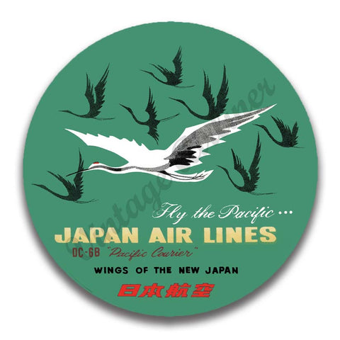 Japan Airlines 1960's Vintage Magnets