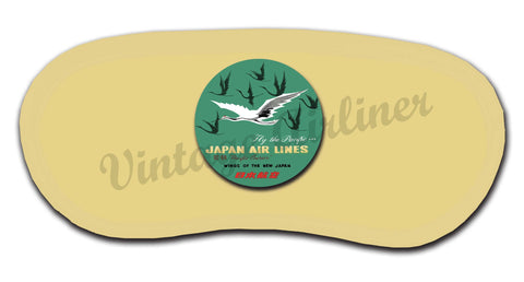Japan Airlines 1960's Vintage Bag Sticker Sleep Mask