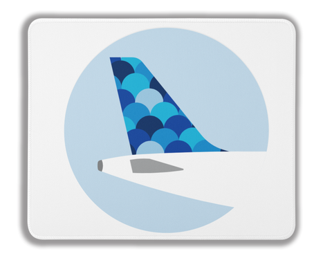 Jet Blue Airplane Tail Mousepad