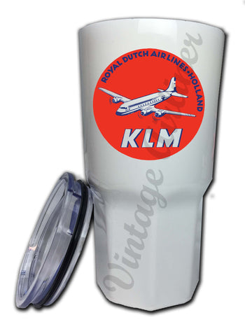 KLM 1950's Vintage Bag Sticker Tumbler