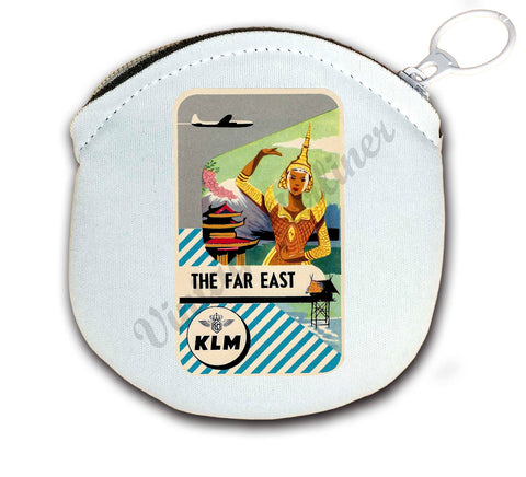 KLM Vintage The Far East Round Coin Purse