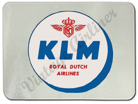 KLM Vintage Glass Cutting Board