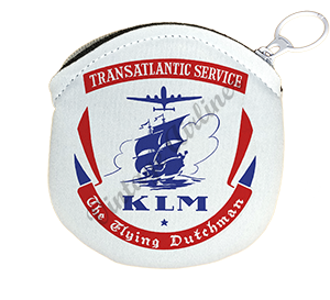 KLM Trans-Atlantic Vintage Bag Sticker Round Coin Purse