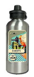 KLM  Vintage Europe Aluminum Water Bottle