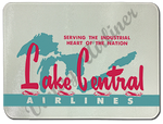 Lake Central Logo Glass Cutting Board
