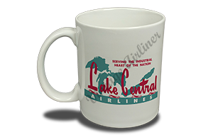 Lake Central Airlines 1950's Vintage Bag Sticker  Coffee Mug