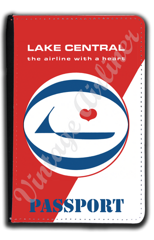 Lake Central Airlines Logo Passport Case