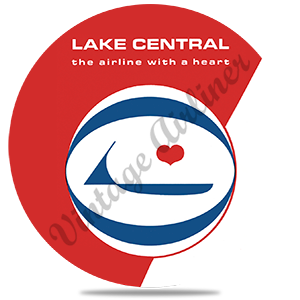 Lake Central Airlines Logo Round Coaster
