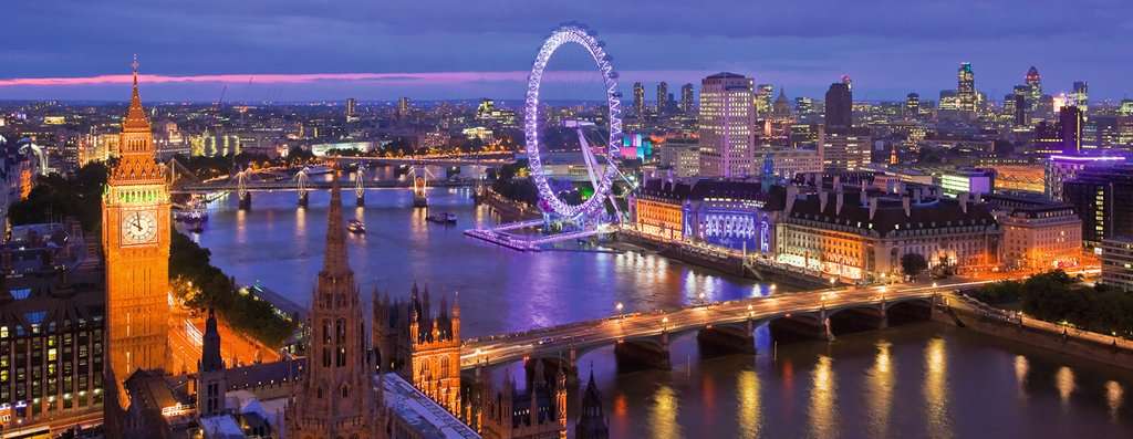 London at Night Panorama Puzzle (1,000 pieces) by