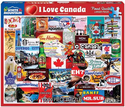 I Love Canada Puzzle by White Mountain - (1,000 pieces)