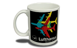 Lufthansa 1970's Vintage Bag Sticker  Coffee Mug