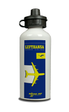 Lufthansa Airlines Timetable Cover Aluminum Water Bottle