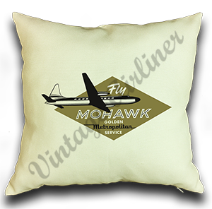 Mohawk Airlines 1950's Fly Mohawk Pillow Case Cover