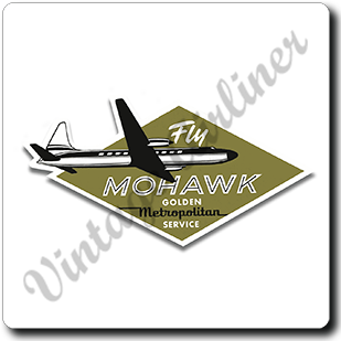 Mohawk Airlines 1950's Fly Mohawk Square Coaster