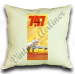 National Airlines 747 Timetable Cover Pillow Case Cover