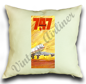National Airlines 747 Timetable Cover Pillow Case Cover