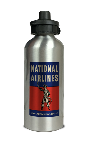 National Airlines 1950's Vintage Aluminum Water Bottle
