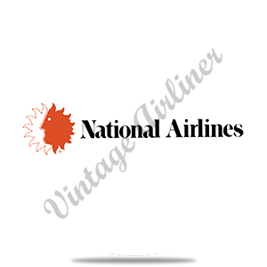 National Airlines Small Logo Round Coaster