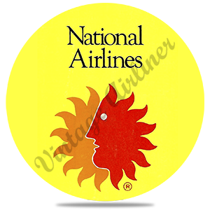 Fly National Airlines Timetable Cover Bag Sticker Round Coaster