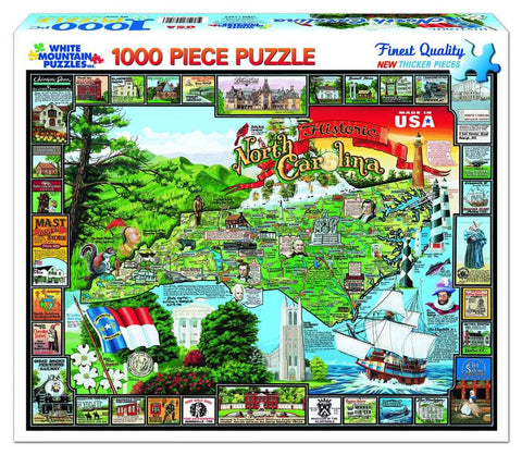 Historic North Carolina Puzzle by White Mountain - (1,000 pieces)