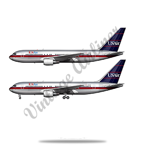 US Air 767 Round Coaster