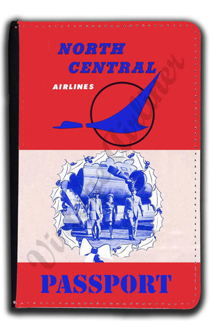 North Central Airlines Vintage Passport Case