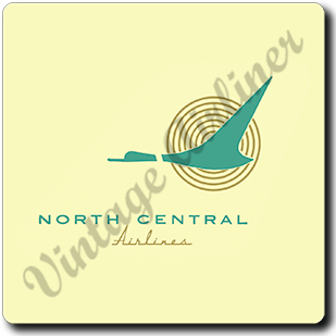 North Central Airlines 1950's Logo Square Coaster