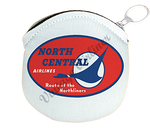 North Central Airlines Vintage Bag Sticker Round Coin Purse