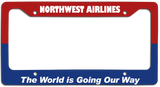 Northwest Airlines - The World Is Going Our Way - License Plate Frame