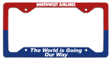 Northwest Airlines - The World Is Going Our Way - License Plate Frame
