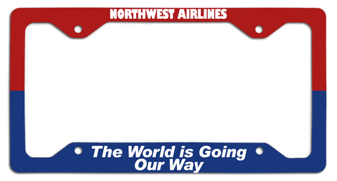 Northwest Airlines - The World Is Going Our Way - License Plate Frame