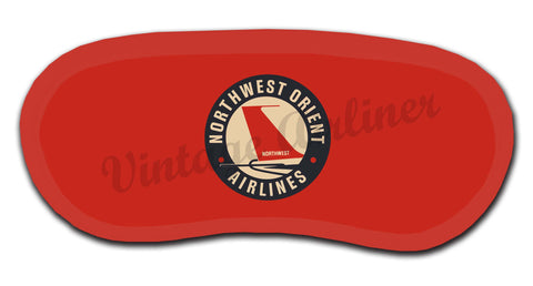 Northwest Orient Airlines 1950's Vintage Bag Sticker Sleep Mask