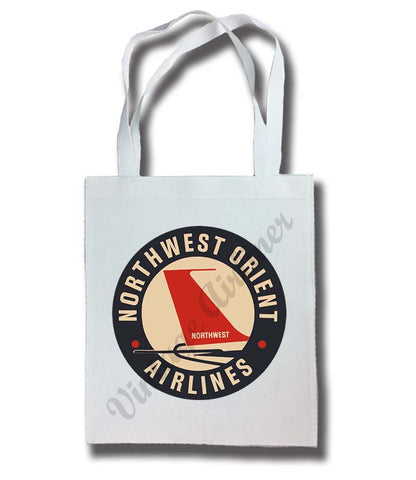 Northwest Orient Airlines 1950's Vintage Tote Bag