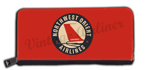 Northwest Orient Airlines 1950's Vintage Bag Sticker wallet