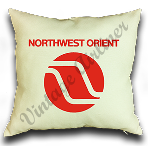 Northwest Orient Airlines Logo Linen Pillow Case Cover