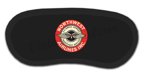 Northwest Airlines 1940's Vintage Bag Sticker Sleep Mask