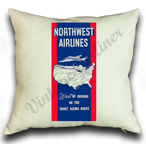 Northwest Airlines Pillow Case Cover