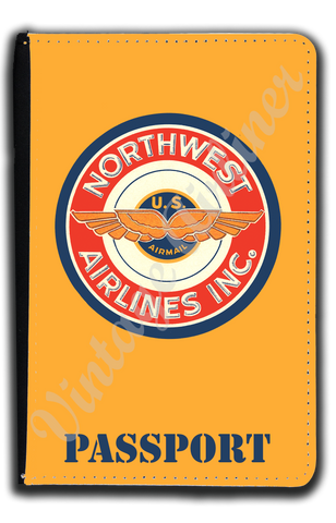 Northwest Airlines 1940's Bag Sticker Passport Case
