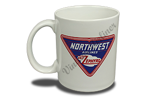 Northwest Airlines 1930's Sky Zephyrs Bag Sticker  Coffee Mug