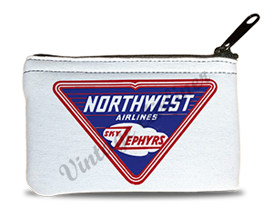 Northwest Airlines 1930's Sky Zephyr's Bag Sticker Rectangular Coin Purse