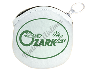 Ozark Airlines Vintage Bag Sticker Round Coin Purse