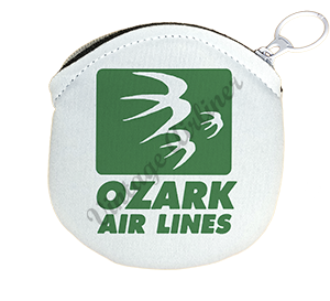 Ozark Airlines Green Logo Round Coin Purse